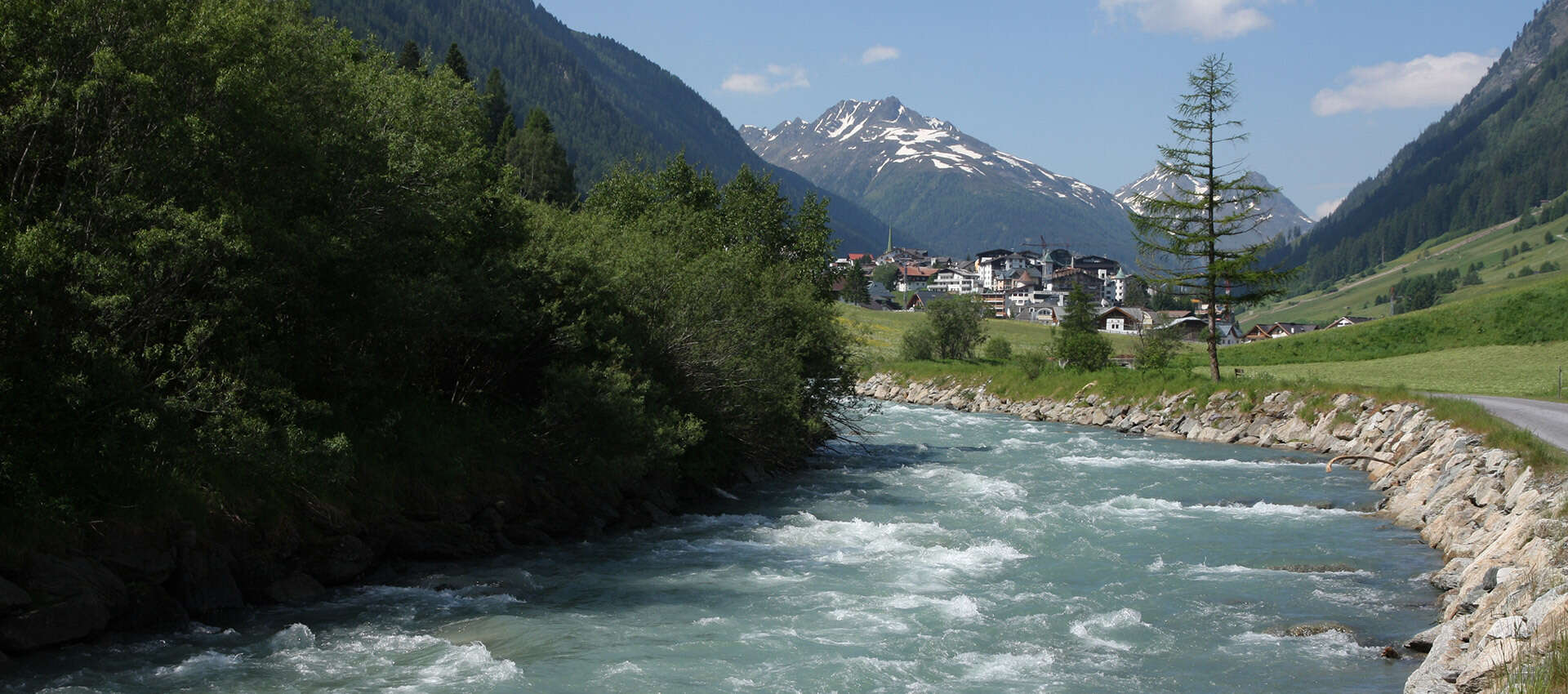 Landscape in summer in Paznaun