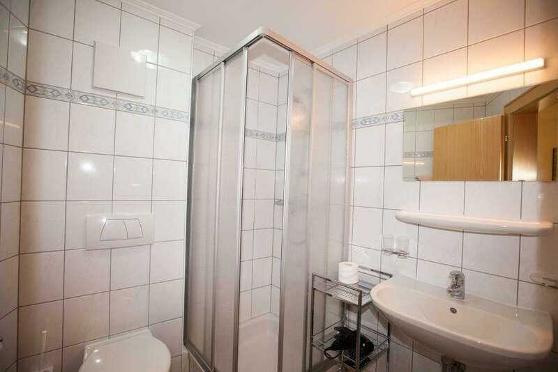  Bathroom and shower in apartment 2 in Apart Gruber