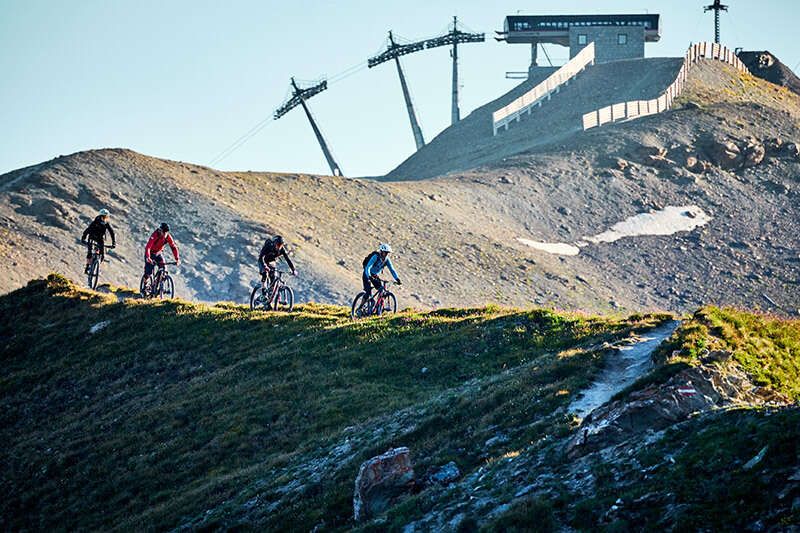  Mountain bike trail in Paznaun